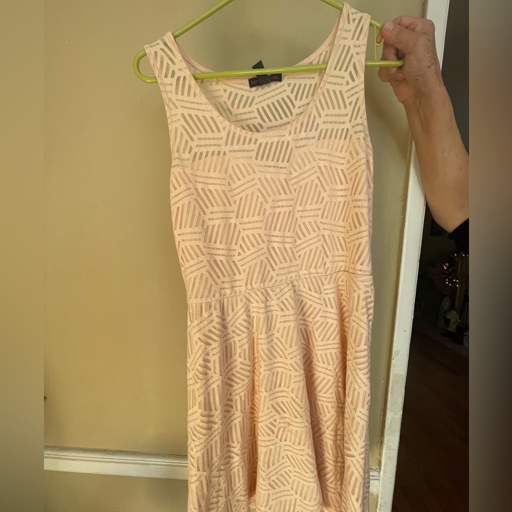 Peach cream lace dress